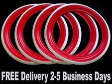 4x15" Red- White wall