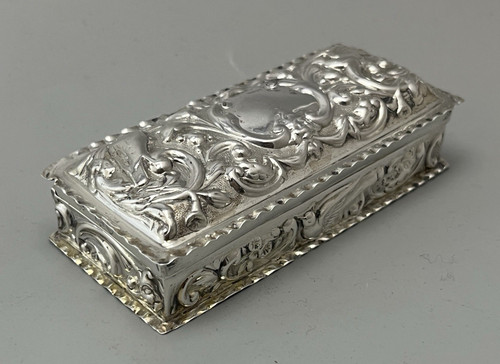 Victorian silver trinket box - victorian,