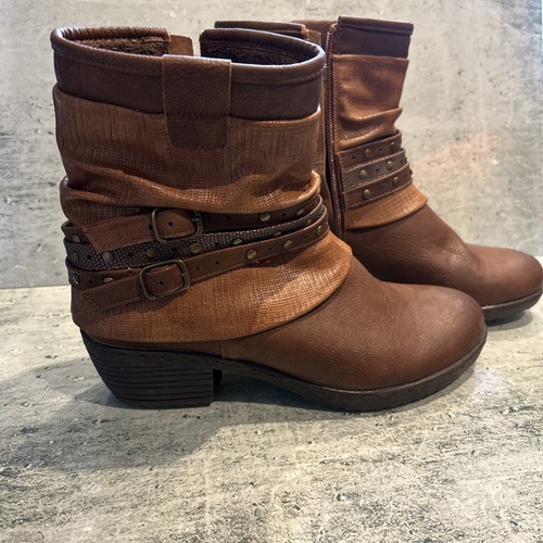 Ladies brown pavers ankle boot - brown,