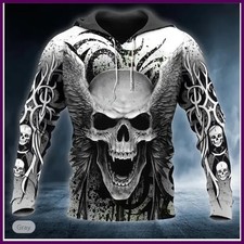 2025 New Men's Skull Hoodie