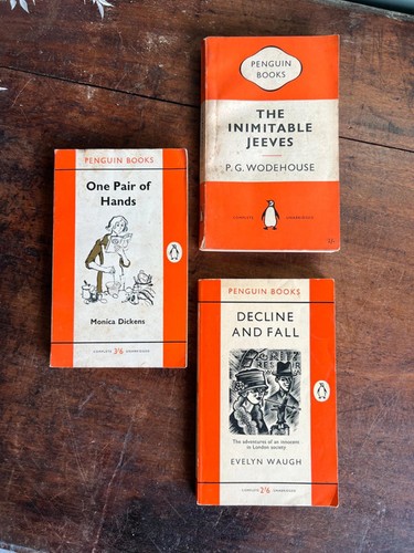 Vintage penguin books trio