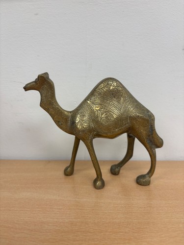 Vintage solid brass engraved - brass,