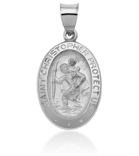 14k white gold large oval - gold,
