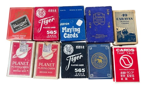 Lot old vintage playing - of,