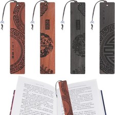 4 PCS Wooden Bookmark