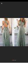 Bridesmaid Dress - Maxi multi way Dress - medium - Turquoise 