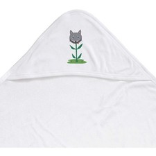 'Wolf Head Flower' Baby Hooded Towel (HT00033987)
