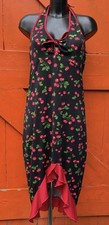 Pin Up Couture 1950’s Rockabilly Style Black Cherry Salsa Dress Size XL