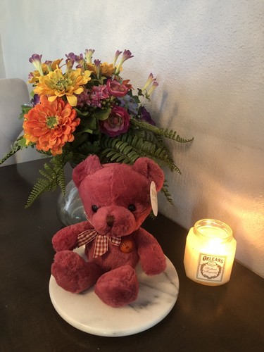Fuzzy teddy bear - 10”,