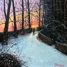 James Downie Large original oil on canvas 2017 Northern Art 60 X 60cm (24”x24”)