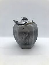 Chinese pewter Wine warmer - 3 part, turtle tortoise on lid (b7)