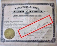 1909 John A. Johnson Minnesota