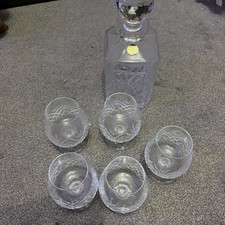 Crystal Whiskey Decanter And