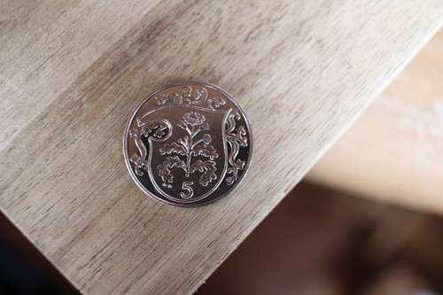 1987 isle man - man, coin