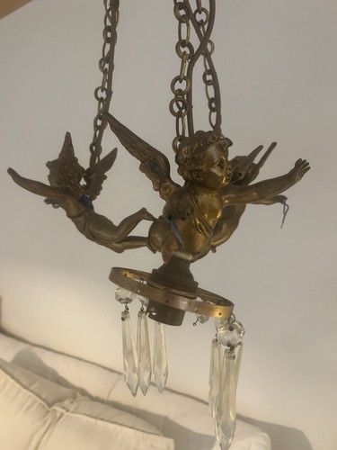 Cherub ceiling light - in, brass