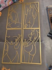 Pack Of 4 Metal Pieces Of Wall Art
