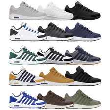 K-Swiss Mens Vista Trainers Leather Tennis Sneakers Lace Up Court Shoes