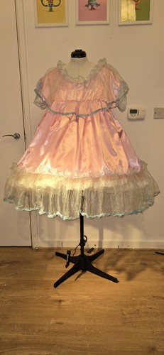 Adult baby pink satin - adult,