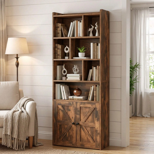 Tier bookcase with bottom - 4-tier,