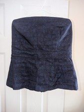 M&S Navy Strapless Top Boob