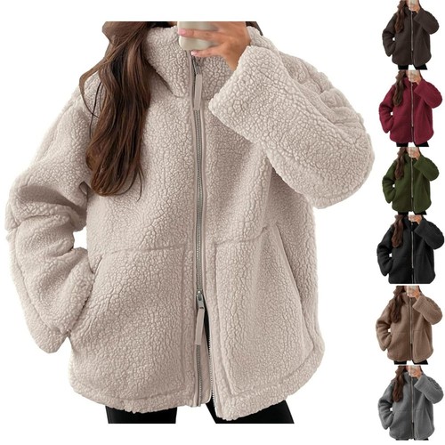 Women teddy fleece coats - teddy,