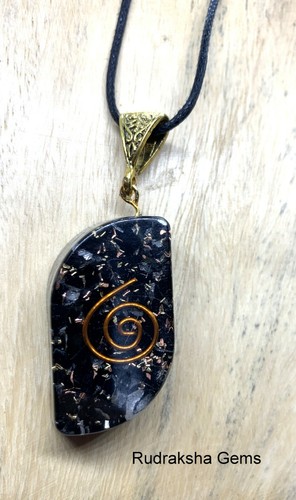 Black tourmaline stone orgone - black,