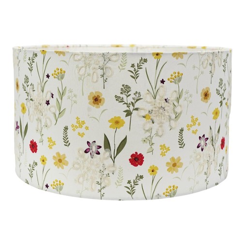 Embroidered floral lampshade - embroidered,
