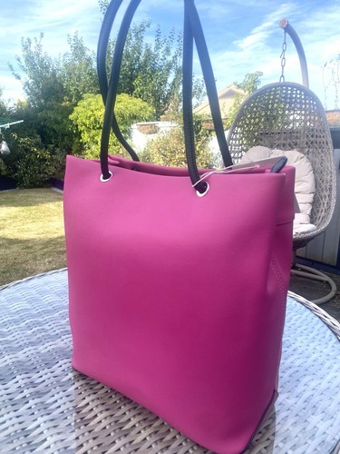 Rose pink fuchsia shoulder bag - pink/fuchsia,