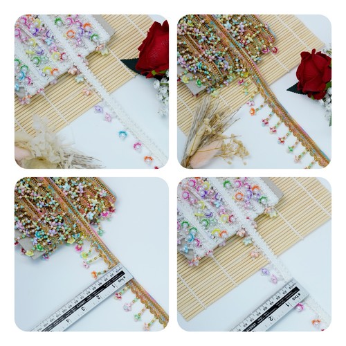 Yrds beaded fringe flower - 2,