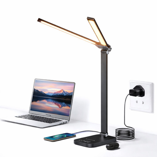 Led desk lamp dual swing - led,