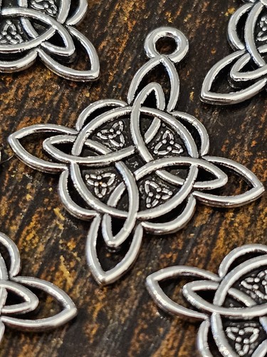 Large silver tone witch - silver,
