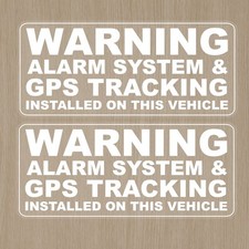 Vehicle GPS Alarm Tracking System Sticker Notice Car Van Bus Lorry Inside Window