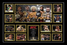 UFC Kings McGregor, Khabib, Adesanya  Signed Limited Edition Memorabilia Print