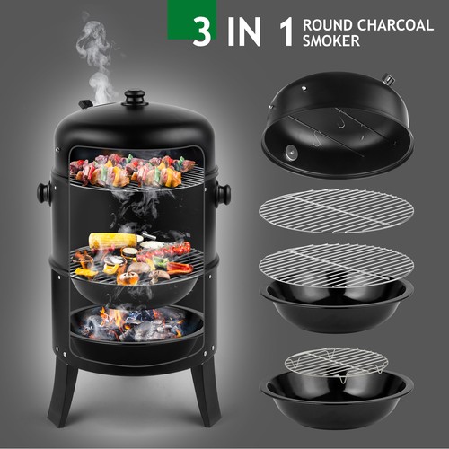 Charcoal smoker bbq grill - 32",