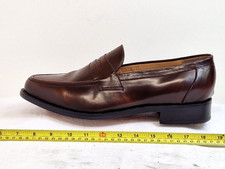 Samuel Windsor Handmade men Slip On shoes full Leather Brown UK 11 EU 45