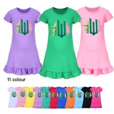 Kids Girls Wicked Print Nightwear Cozy Sleepwear Pyjamas Casual Nightdress Gifts