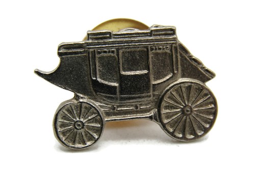 Vintage stagecoach lapel - stagecoach, pin