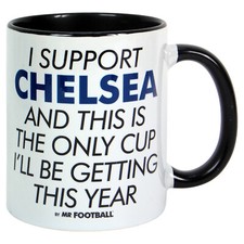 Chelsea Supporter Mug Funny I SUPPORT cup Xmas Present Gift Blues Football