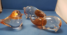 3 x Wedgwood Topaz Glass