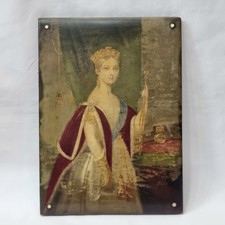 Victorian blotting paper folder with portrait of young Queen Victoria circa 1837