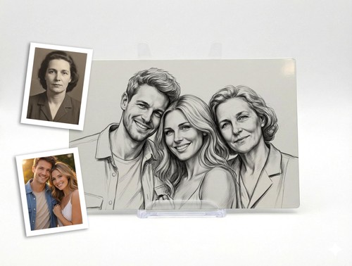 Pencil sketch portrait - sketch,