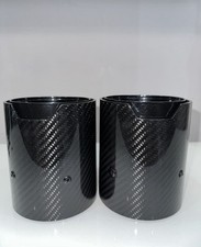 2 BMW BLACK CARBON FIBRE