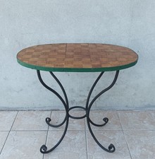 Wrought Iron And Walnut