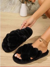 LADIES WOMENS FAUX FUR FLUFFY