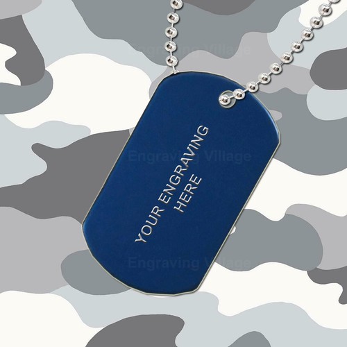Blue aluminium personalised - blue,