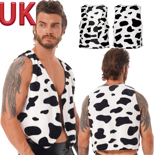 Men dress cow print vest - dress,