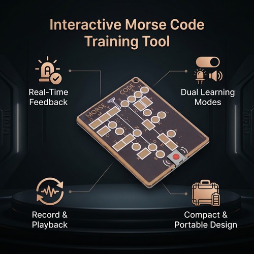 Led morse code trainer - led,