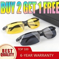 HD Night Vision Driving Glasses Anti Glare Headlight High Beam Pilot Goggles UK