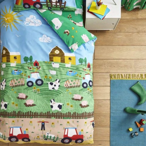 Farmyard animals duvet set - farmyard, by