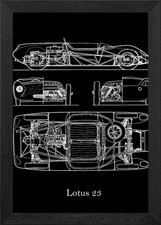 Lotus 23 Blueprint Framed Wall